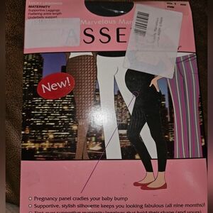 ASSETS by Sara Blakely Black Maternity Leggings Ankle Length